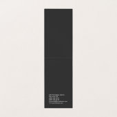 Carte De Visite Vertical spécial noir professionnel uni moderne (Intérieur déplié)