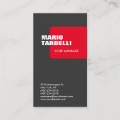 Carte De Visite Vertical tendance sur mesure fait gris rouge clair (Devant)
