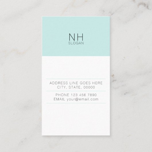 Carte de visite vertical universel propre moderne (Dos)