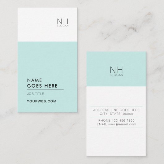 Carte de visite vertical universel propre moderne (Devant / Derrière)