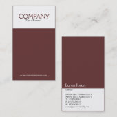 Carte De Visite Verticale à deux tons (663333) (Devant / Derrière)