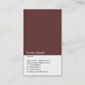 Carte De Visite Verticale à deux tons (663333) (Dos)