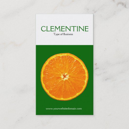 Carte De Visite Verticale À Deux Tons, Clémétique (Devant)