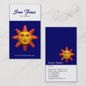 Carte De Visite Verticale à deux tons (face solaire) (Devant / Derrière)