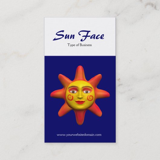 Carte De Visite Verticale à deux tons (face solaire) (Devant)