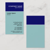 Carte De Visite Verticale à deux tons - Règle pointillée (Devant / Derrière)