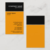 Carte De Visite Verticale à deux tons - Règle pointillée (Devant / Derrière)