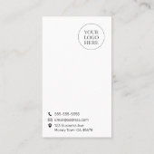 Carte de Visite Verticale Classique Minimaliste (Dos)