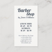 Carte De Visite Verticale de coiffeur et de salon de coiffure (Dos)