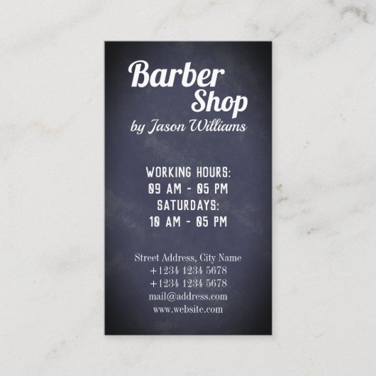 Carte De Visite Verticale de coiffeur et de salon de coiffure (Devant)