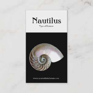 Carte De Visite Verticale de deux tons (Nautilus Shell)