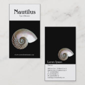 Carte De Visite Verticale de deux tons (Nautilus Shell) (Devant / Derrière)