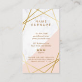 Carte De Visite Verticale de marbre géométrique minimale moderne (Dos)