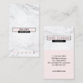 Carte De Visite Verticale de marbre moderne créative de fidélité (Devant / Derrière)