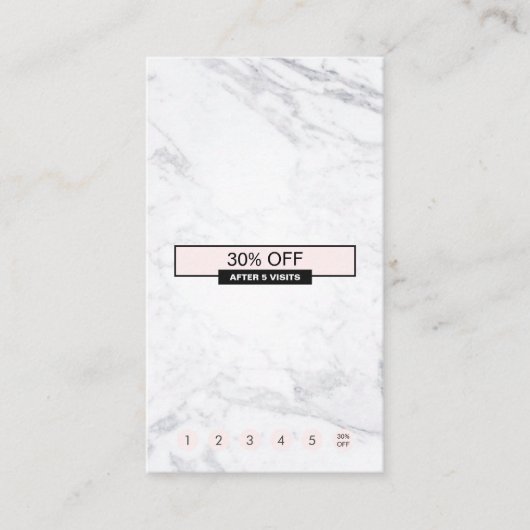 Carte De Visite Verticale de marbre moderne créative de fidélité (Devant)