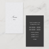 Carte De Visite Verticale d'Elegante d'or (Devant / Derrière)