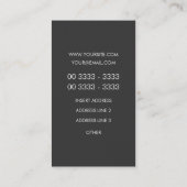 Carte De Visite Verticale d'Elegante d'or (Dos)