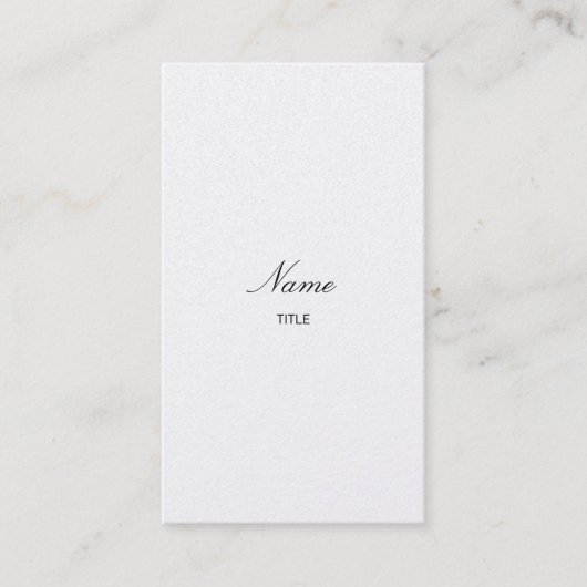 Carte De Visite Verticale d'Elegante d'or (Devant)