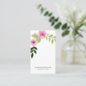 Carte De Visite Verticale en pastel moderne minimale florale (Debout devant)
