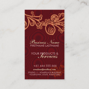 Carte de visite verticale florale groovy