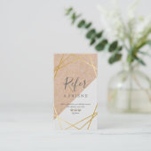 Carte De Visite Verticale grise de référence de KraftPrinted d'or (Debout devant)