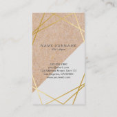 Carte De Visite Verticale grise de référence de KraftPrinted d'or (Dos)