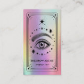 Carte de visite verticale holographique rétro céle (Devant)