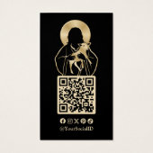 Carte de visite verticale Jésus Berger (Dos)