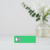 Carte de visite verticale mini verte Skull n Bones (Debout devant)
