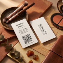 Carte de visite verticale minimaliste QR | Tons Te