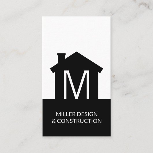 Carte De Visite Verticale moderne d'architecte d'entrepreneur de (Devant)