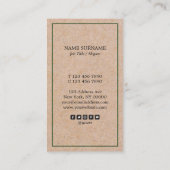 Carte De Visite Verticale moderne de rendez-vous de KraftPrint (Dos)