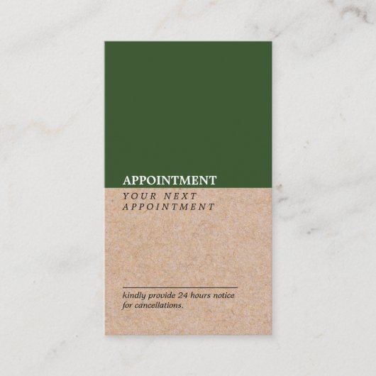 Carte De Visite Verticale moderne de rendez-vous de KraftPrint (Devant)