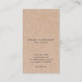 Carte De Visite Verticale moderne élégante d'accent d'or imprimée (Dos)