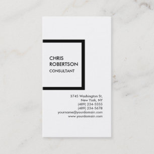 Carte de visite verticale noir et blanc tendance u