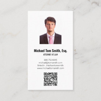 Carte de visite verticale pour avocat avec photo e
