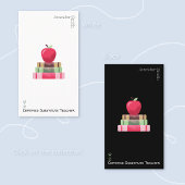 Carte de visite verticale Professeur Rouge Pomme L