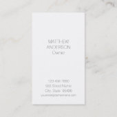 Carte De Visite Verticale professionnelle moderne de Chambre (Dos)