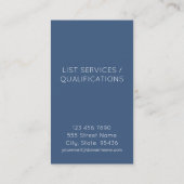 Carte De Visite Verticale rustique de charpentier d'entrepreneur (Dos)