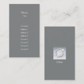 Carte De Visite Verticale simple gris-foncé - affaires (Devant / Derrière)
