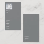 Carte De Visite Verticale simple gris-foncé - affaires (Devant / Derrière)