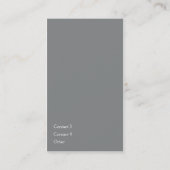 Carte De Visite Verticale simple gris-foncé - affaires (Dos)