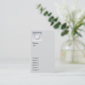 Carte De Visite Verticale simple grise - affaires (Debout devant)