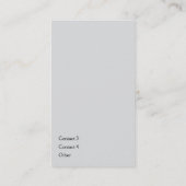 Carte De Visite Verticale simple grise - affaires (Dos)