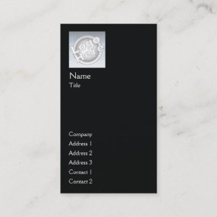 Carte De Visite Verticale simple noire - affaires