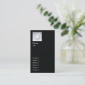 Carte De Visite Verticale simple noire - affaires (Debout devant)