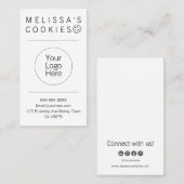 Carte de visite verticale simple pour boulangerie (Devant / Derrière)