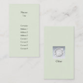Carte De Visite Verticale simple verte - affaires (Devant / Derrière)