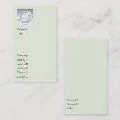 Carte De Visite Verticale simple verte - affaires (Devant / Derrière)