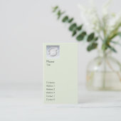 Carte De Visite Verticale simple verte - affaires (Debout devant)